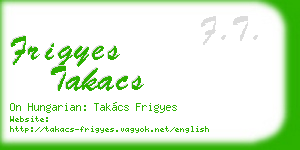 frigyes takacs business card
