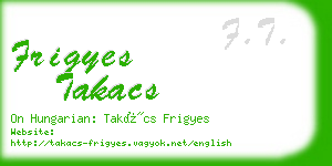 frigyes takacs business card